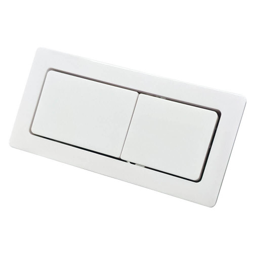 Fienza Rectangular Dual Flush Plate - Gloss White