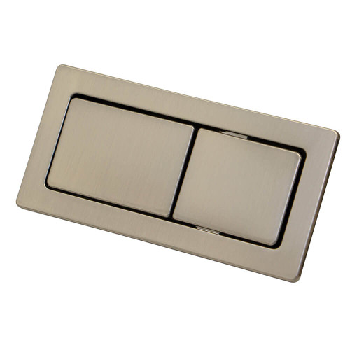 Fienza Rectangular Dual Flush Plate - Brushed Nickel