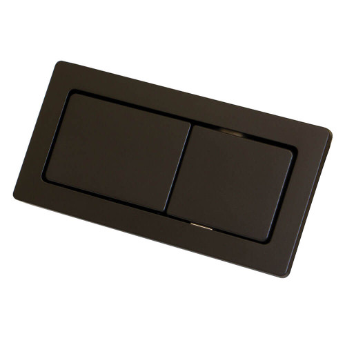 Fienza Rectangular Dual Flush Plate - Matte Black