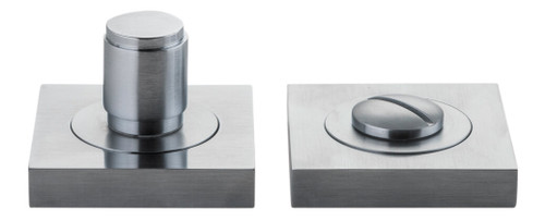 Iver Berlin Square Privacy Turn - 52 x 52mm/4mm Spindle - Brushed Chrome