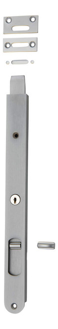 Iver Locking Flush Bolt - 300 x 28mm - Satin Chrome