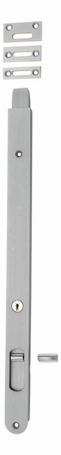 Iver Locking Flush Bolt - 400 x 28mm - Satin Chrome