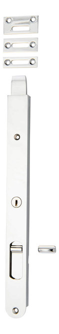 Iver Locking Flush Bolt - 300 x 28mm - Chrome
