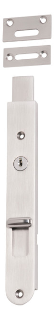 Iver Locking Flush Bolt - 200 x 28mm - Satin Nickel