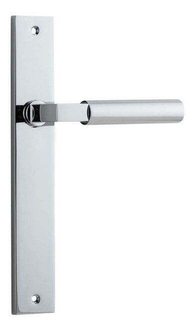 Iver Berlin Lever Door Handle - Rectangular Plate - 240 x 38mm - Chrome