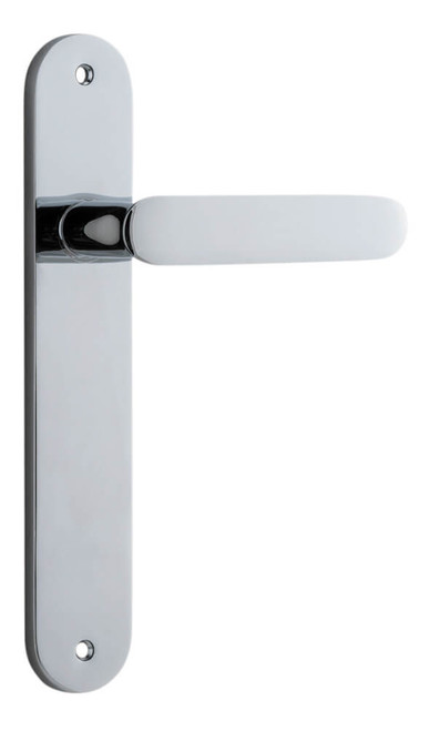 Iver Bronte Lever Door Handle - Oval Plate - 240 x 40mm - Chrome