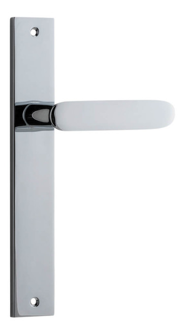 Iver Bronte Lever Door Handle - Rectangular Plate - 240 x 38mm - Chrome
