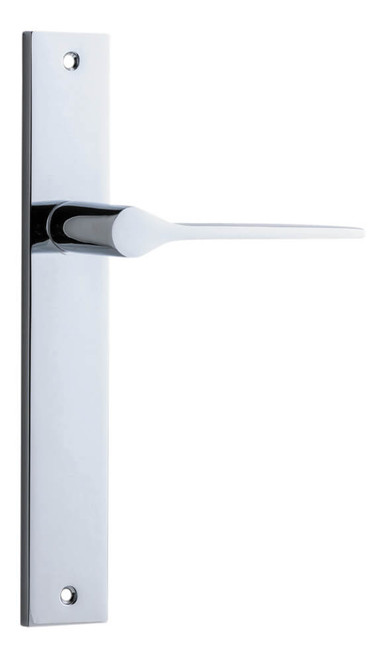 Iver Como Lever Door Handle - Rectangular Plate - 240 x 38mm - Chrome