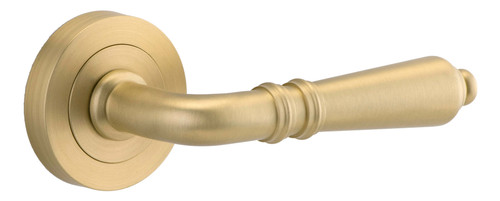 Iver Sarlat Lever Door Handle - Round Rosette - 52mm - Brushed Gold PVD