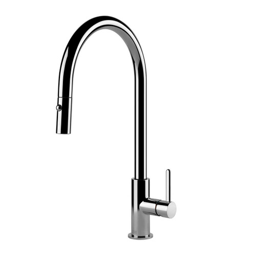 Turner Hastings Naples Kitchen Mixer Tap with Pull Out Spray - Swivel Spout - Chrome