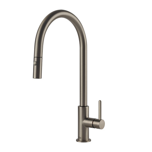 Turner Hastings Naples Kitchen Mixer Tap with Pull Out Spray - Swivel Spout - Brushed Nickel