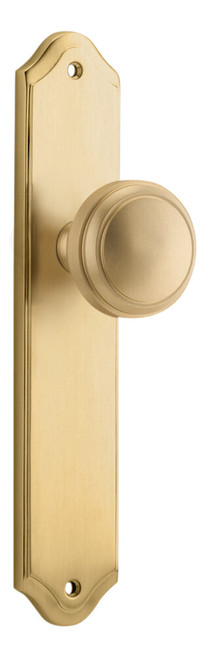 Iver Paddington Door Knob - Shouldered Plate - 250 x 48mm - Brushed Brass