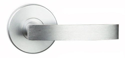 N2Lok Novum Lever Door Handle - Round - Satin Chrome