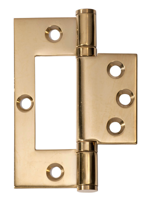 Iver Hirline Hinge - 100 x 49mm - Polished Brass