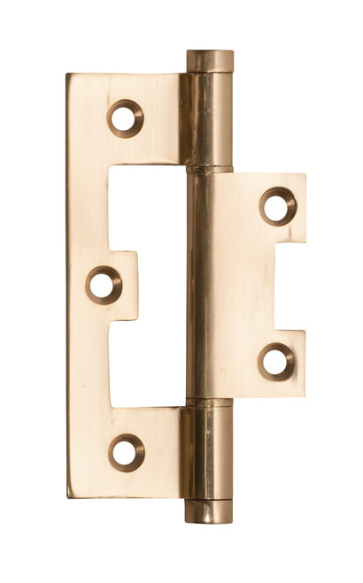 Iver Hirline Hinge - 89 x 35mm - Polished Brass
