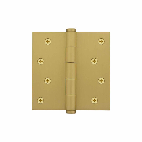 Viaggio Fixed Pin Hinge - Square - 100 x 100mm - Satin Brass