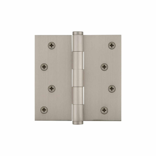 Viaggio Fixed Pin Hinge - Square - 100 x 100mm - Satin Nickel