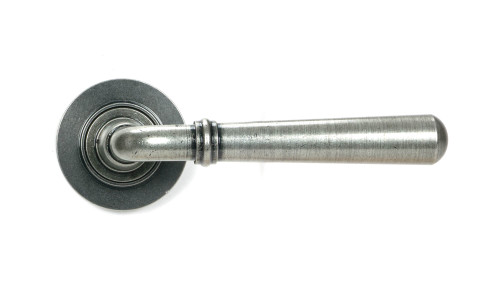 From The Anvil Newbury Plain Lever Door Handle - Round Rosette - 53mm - Pewter Patina