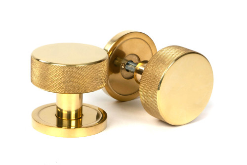 From The Anvil Brompton Plain Mortice Door Knob - 63mm - Unlacquered Polished Brass