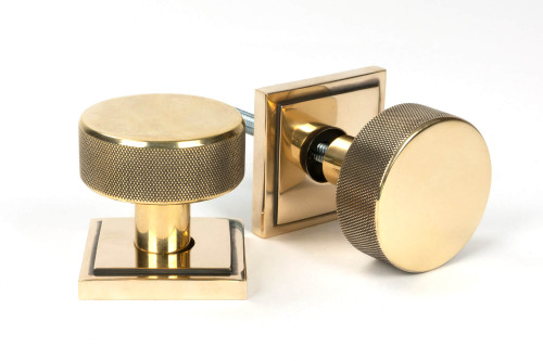 From The Anvil Brompton Square Mortice Door Knob - 63mm - Aged Brass