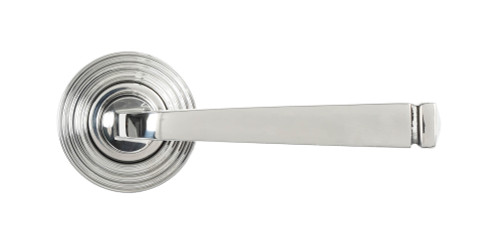 From The Anvil Avon Beehive Lever Door Handle - Round Rosette - 53mm - 316 Polished Stainless Steel