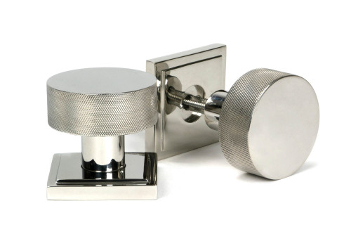 From The Anvil Brompton Square Mortice Door Knob - 63mm - 316 Polished Stainless Steel