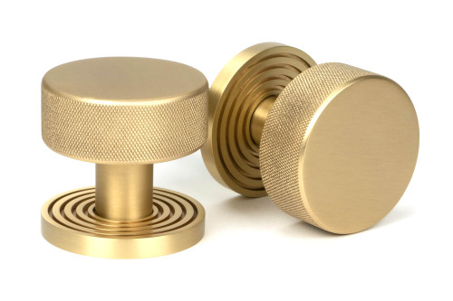 From The Anvil Brompton Beehive Mortice Door Knob - 63mm - Satin Brass