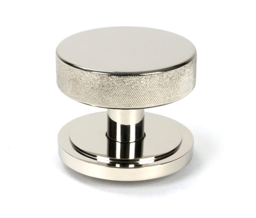From The Anvil Brompton Art Deco Centre Door Knob - 90mm - Polished Nickel