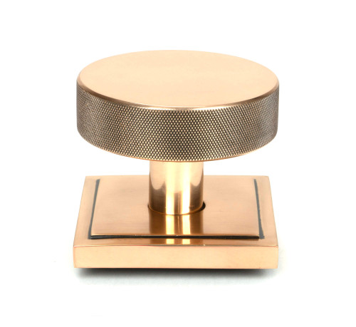 From The Anvil Brompton Square Centre Door Knob - 90mm - Polished Bronze
