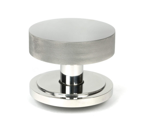 From The Anvil Brompton Art Deco Centre Door Knob - 90mm - 316 Polished Stainless Steel