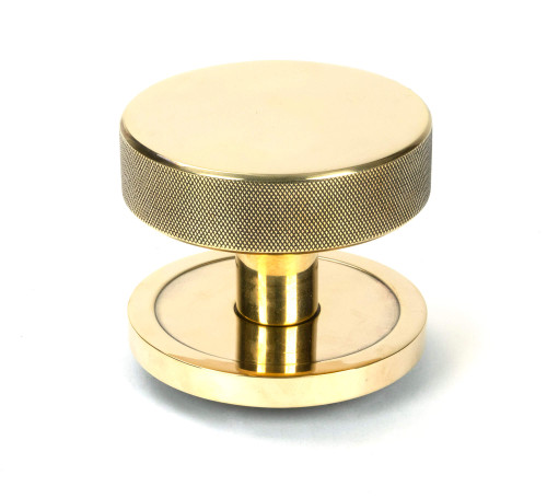 From The Anvil Brompton Plain Centre Door Knob - 90mm - Aged Brass