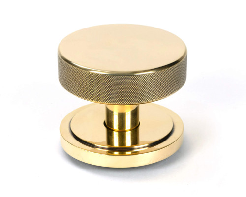 From The Anvil Brompton Art Deco Centre Door Knob - 90mm - Aged Brass