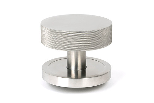 From The Anvil Brompton Plain Centre Door Knob - 90mm - 316 Satin Stainless Steel