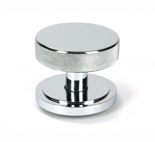 From The Anvil Brompton Art Deco Centre Door Knob - 90mm - Chrome