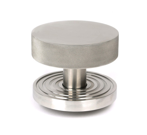 From The Anvil Brompton Beehive Centre Door Knob - 90mm - 316 Satin Stainless Steel
