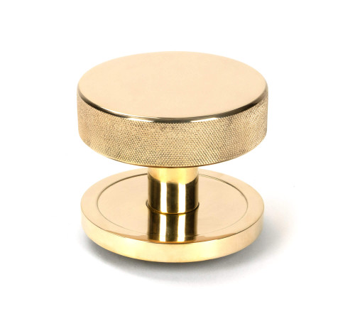 From The Anvil Brompton Plain Centre Door Knob - 90mm - Unlacquered Polished Brass
