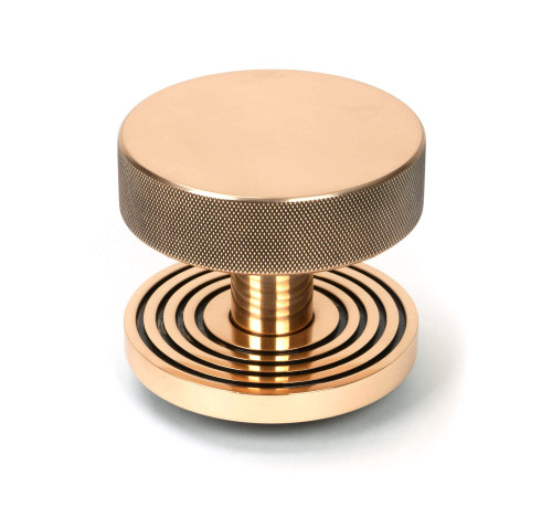 From The Anvil Brompton Beehive Centre Door Knob - 90mm - Polished Bronze