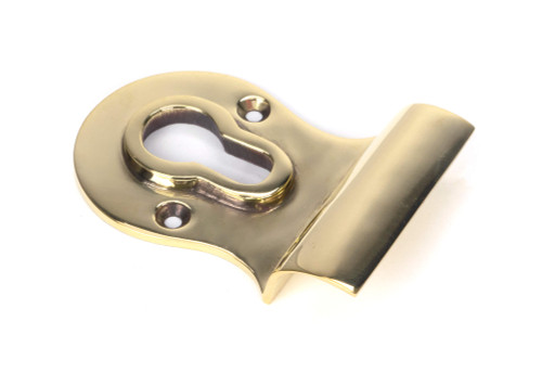 From The Anvil Pull Handle with Euro Cylinder Hole - 95mm - Aged Brass