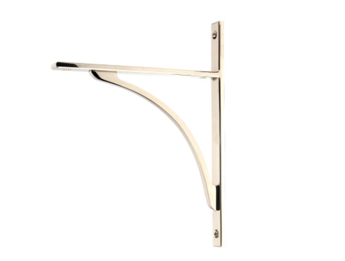 From The Anvil Apperley Shelf Bracket - 260 x 200mm - Polished Nickel