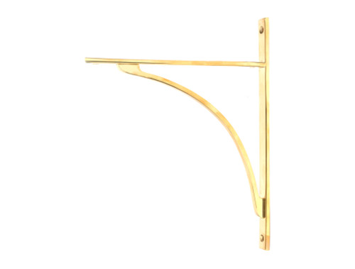 From The Anvil Apperley Shelf Bracket - 314 x 250mm - Unlacquered Polished Brass