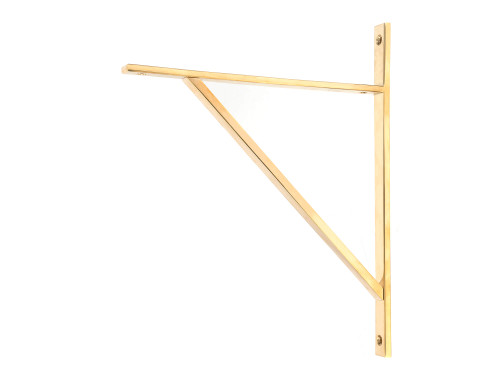 From The Anvil Chalfont Shelf Bracket - 314 x 250mm - Unlacquered Polished Brass