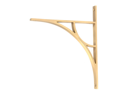 From The Anvil Tyne Shelf Bracket - 314 x 250mm - Satin Brass