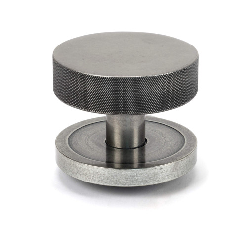 From The Anvil Brompton Plain Centre Door Knob - 90mm - Pewter Patina