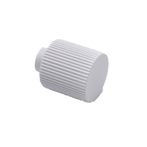 Manovella Fluted Rhea Cabinet Knob - 20mm - White