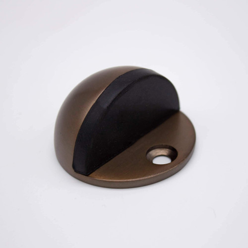 Manovella Oval Floor Mounted Door Stop - 42mm - Aged Brass