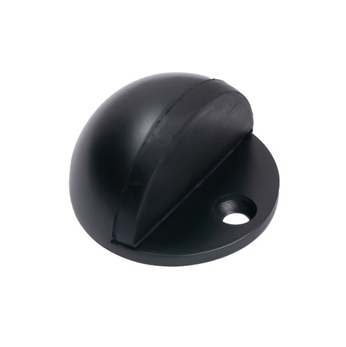 Manovella Oval Floor Mounted Door Stop - 42mm - Matte Black