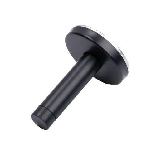 Manovella Straight Concealed Fix Wall Mounted Door Stop - 75mm - Matte Black
