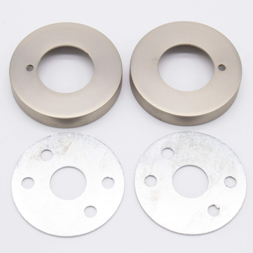 Manovella 65mm Adaptor Plates to Suit Doors with 54mm Hole - Brushed Nickel (Pair) - Privacy