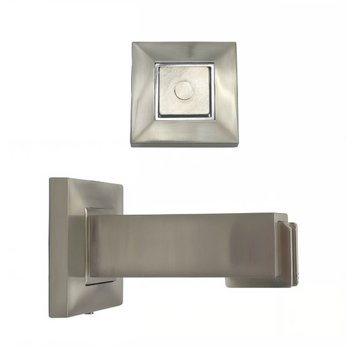 Austyle Square Wall Mounted Magnetic Door Stop - 75mm - Satin Chrome