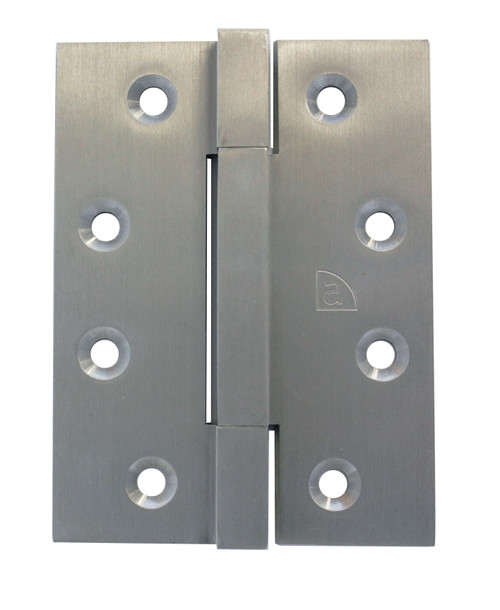 Austyle Square Knuckle Fixed Pin Hinge - 100 x 76mm - Satin Chrome